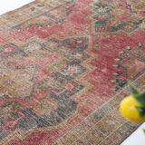 4x9 traditional hand-made vintage rug 284x134cm