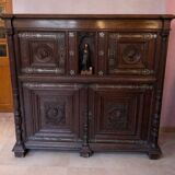 Grand antique neo-Renaissance buffet in carved oak – late 19th century