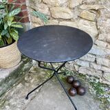 Iron pedestal table