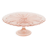Art Deco Pink Cake Bowl Pastry Bowl Depression Glass 28cm