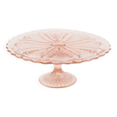 Art Deco Pink Cake Bowl Pastry Bowl Depression Glass 28cm