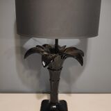 Black ceramic palm lamp