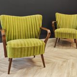 Two mid century cocktail chairs, vintage