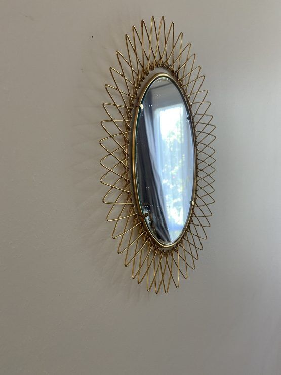Retractable golden sun mirror 50s
