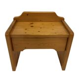 Vintage set of 2 pinewood bedside tables 70's minimalist design