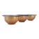3 frosted glass bowls, amber