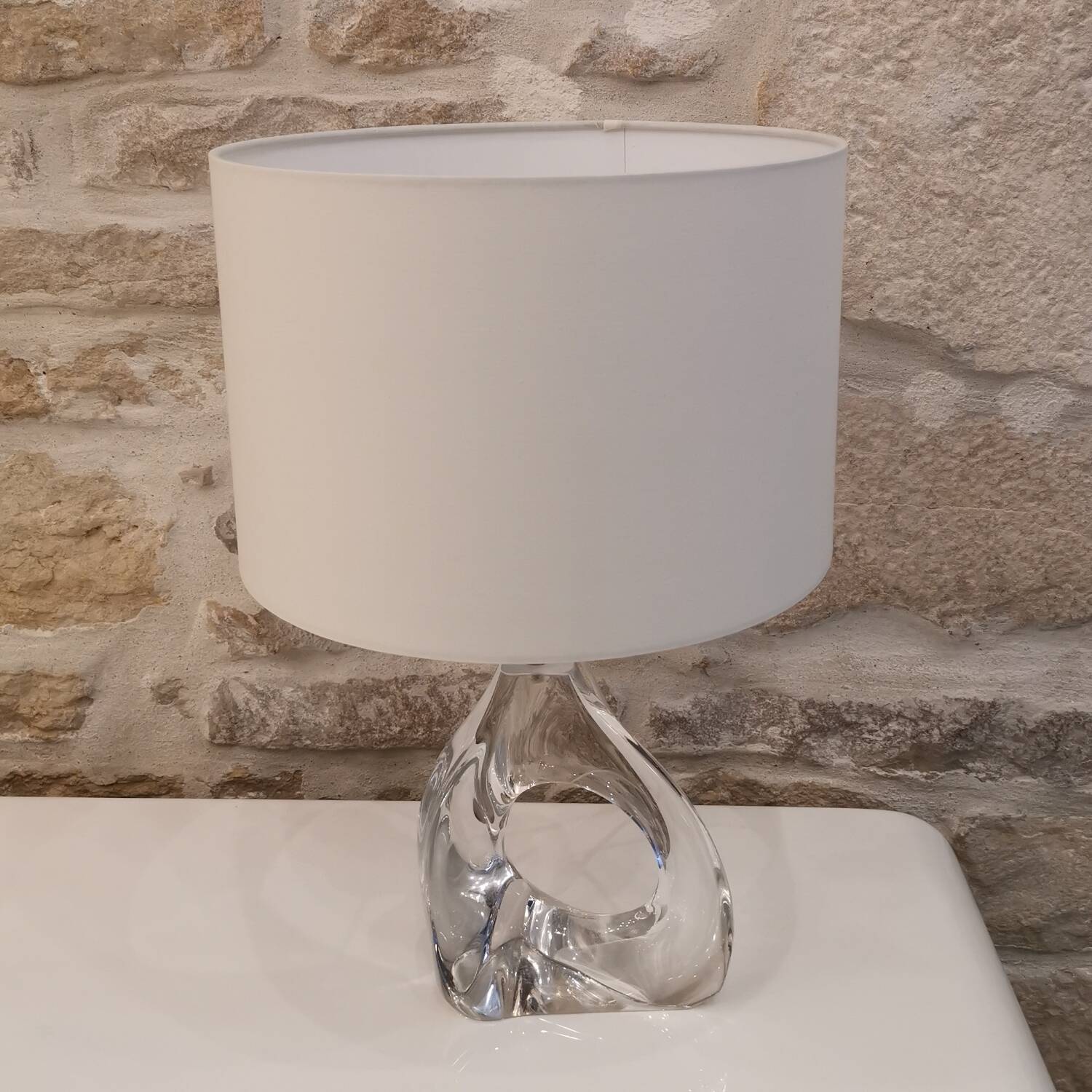 Crystal lamp, free form, Daum, 1950