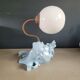 Vintage opaline globe sculptural wall light