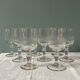 Set of 8 old glasses in Portieux crystal
