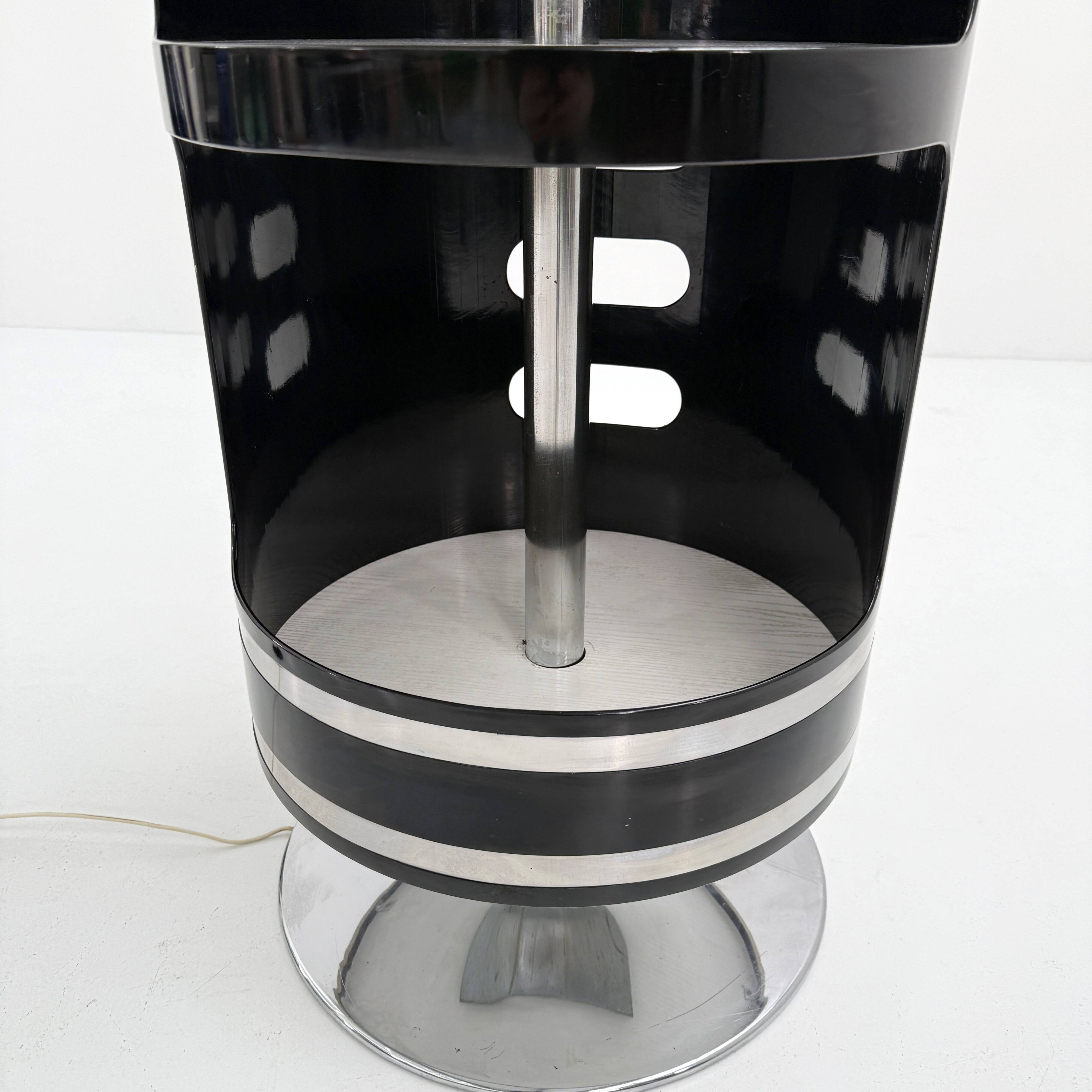 Bar Cabinet Pivotant avec Lampe Intégrée, 1960