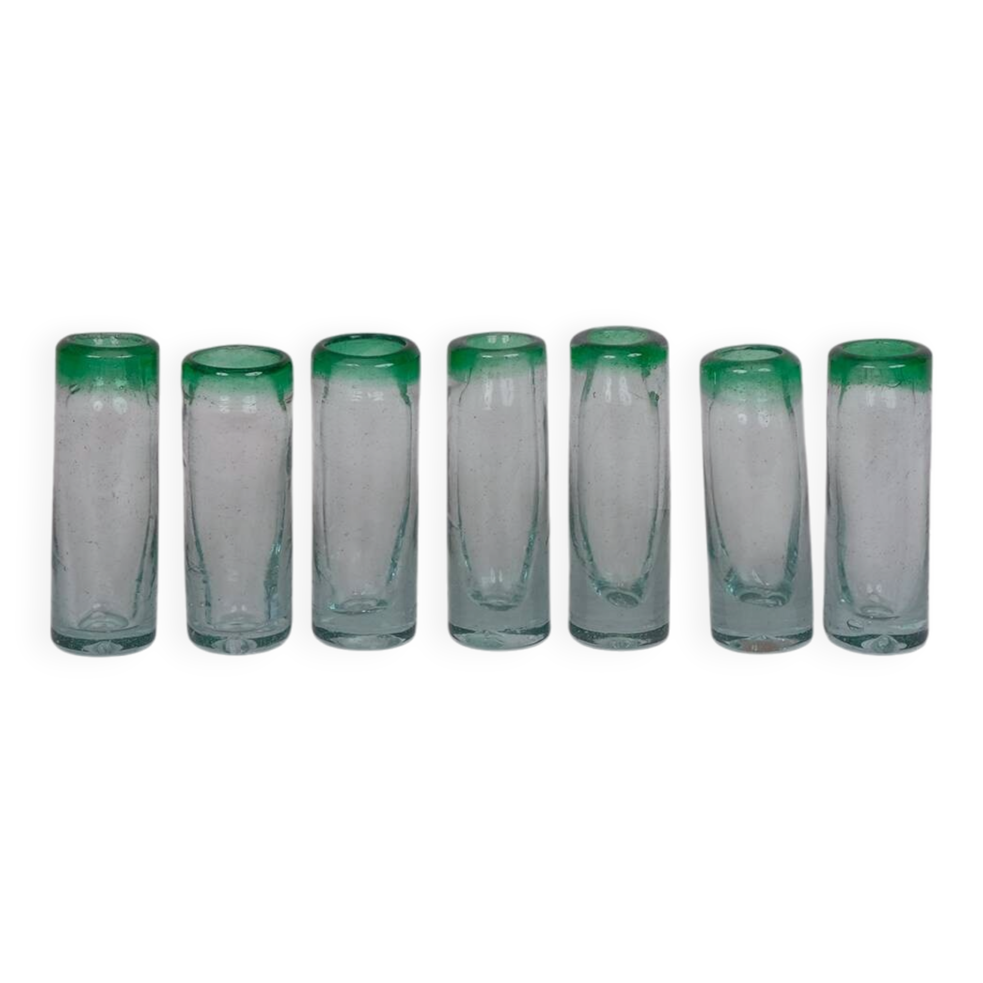 Bubble glass digestif glasses x7