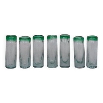 Bubble glass digestif glasses x7