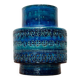 Vase en céramique Rimini bleu par Aldo Londi pour Bitossi, Italie années 1960