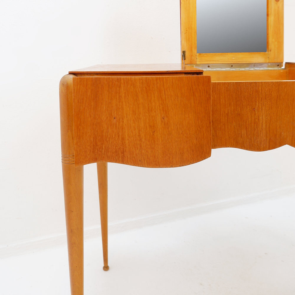 Dressing table with mirror, drop leaf and drawers - 20th century