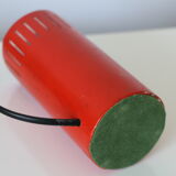 Openwork red cylindrical lamp