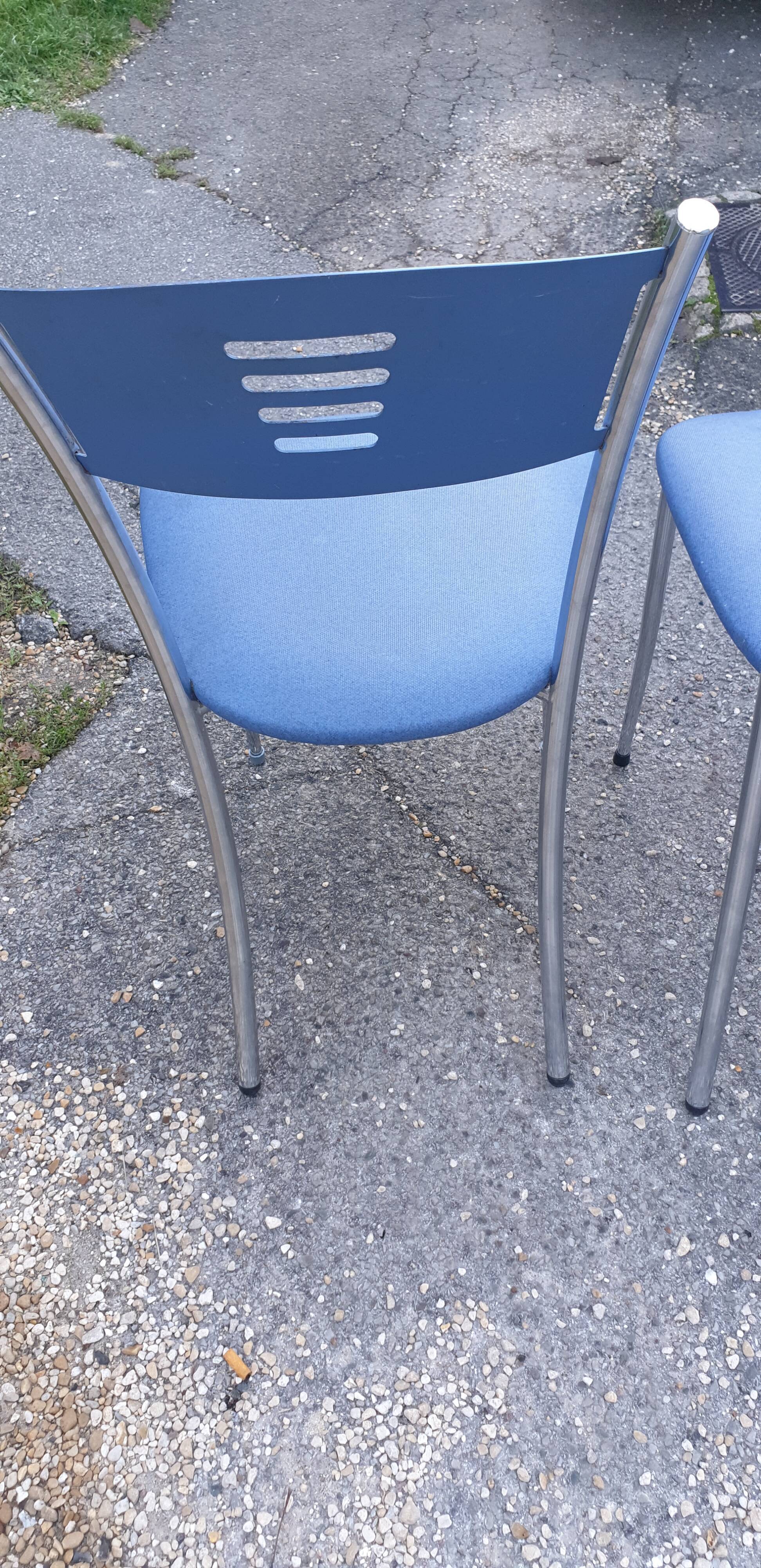 Metal and chrome chairs