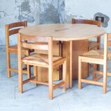 Mid-century massive extendable designer table