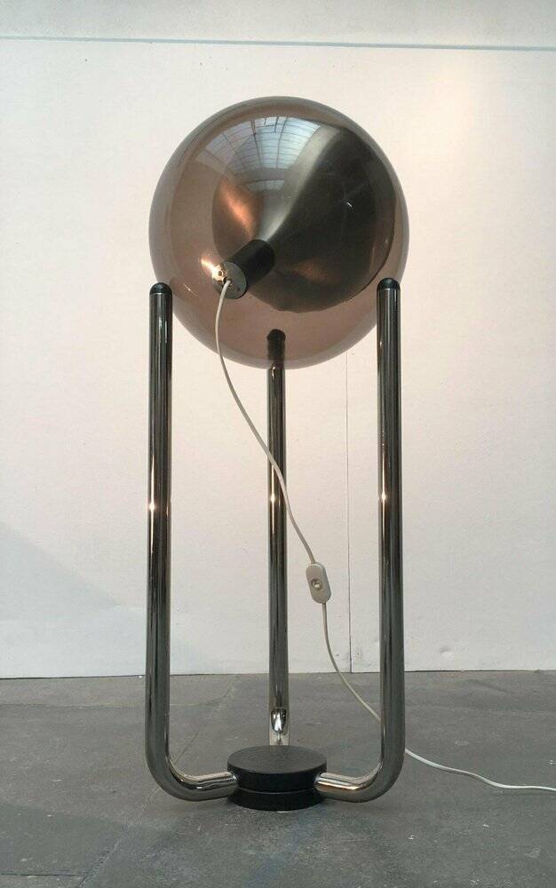 Mid-century Swiss space age globe floor lamp Type 56 by Temde, 1960s.