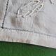 12 old damask linen napkins with a monogram