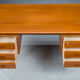 Double-Sided Teak Desk to Arne Vodder from Brouer Møbelfabrik, Denmark, 1960s