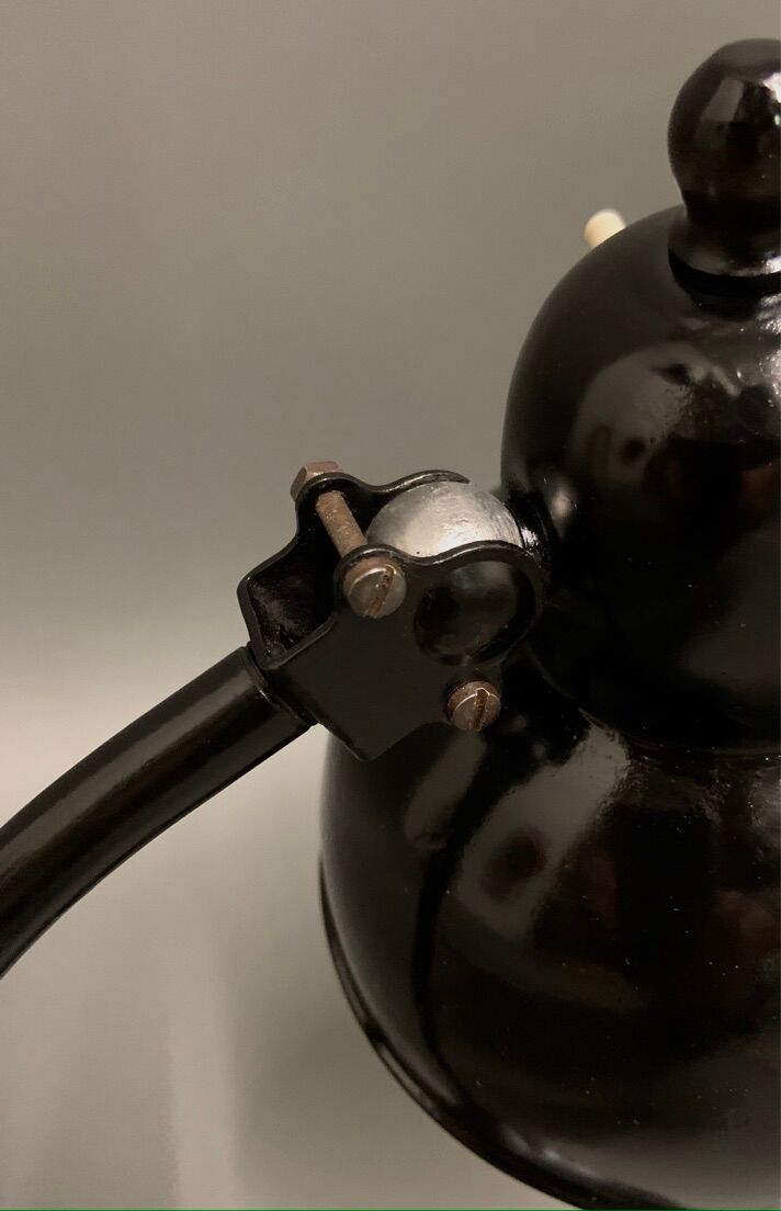 Old black modernist lamp 1930