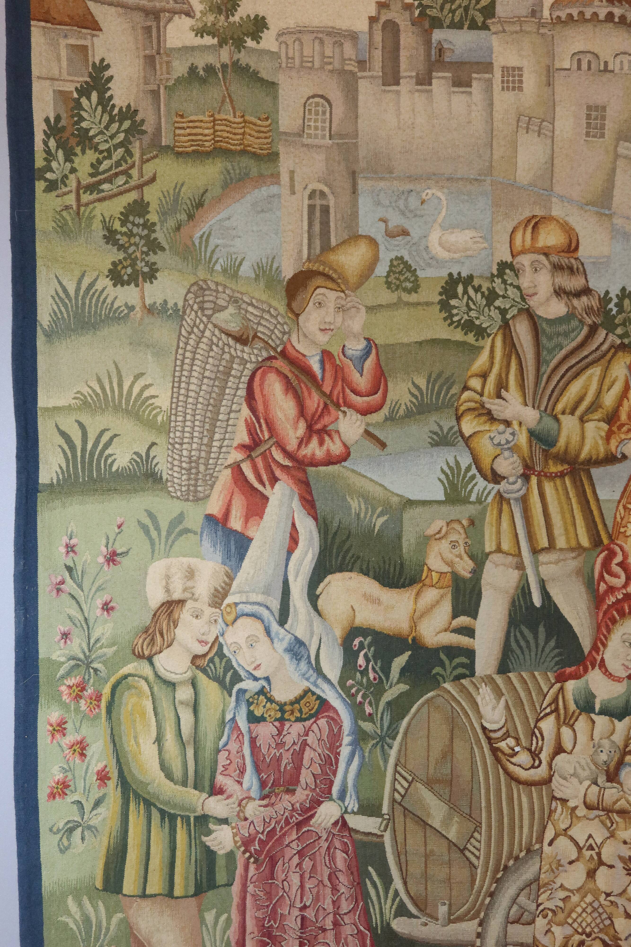 Tapestry "The Medieval City" Aubusson