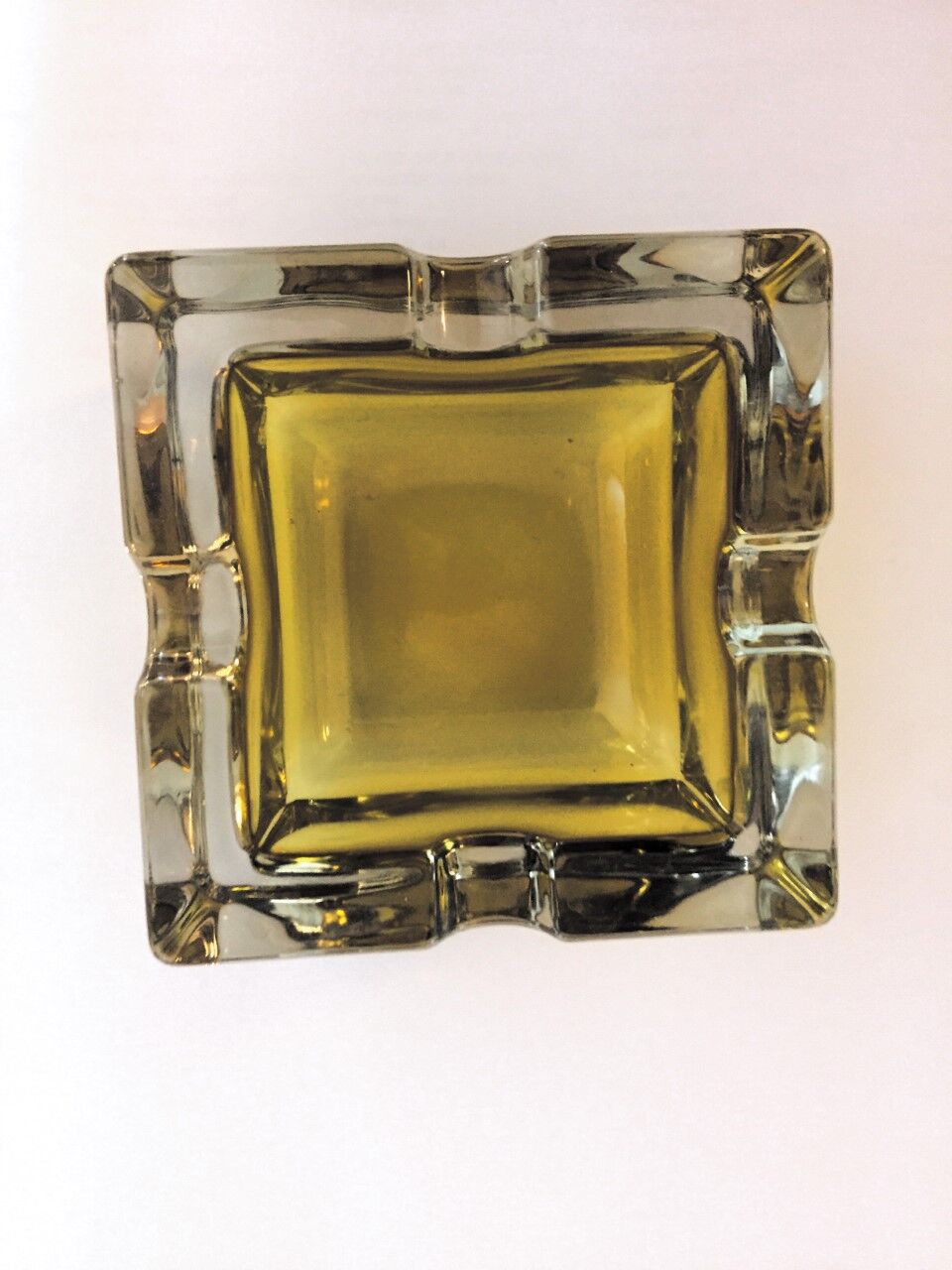 Ashtray glass yellow/orange