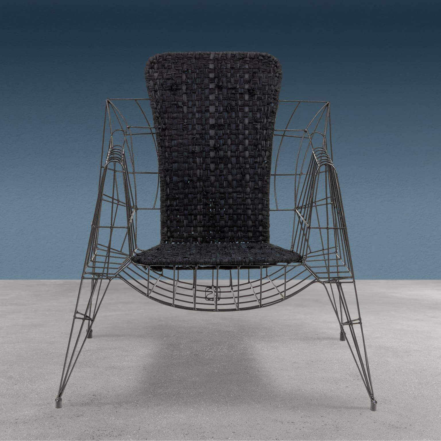 Fauteuil "Minimalisti" en fer, Anacleto Spazzapan