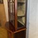 Stunning Antique Edwardian Inlaid Mahogany Bow-Front Silver Display Cabinet