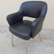 Vintage conference armchair skai black year 50/60