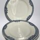 5 Plates dessert Terre de Fer Salins Jumièges navy blue