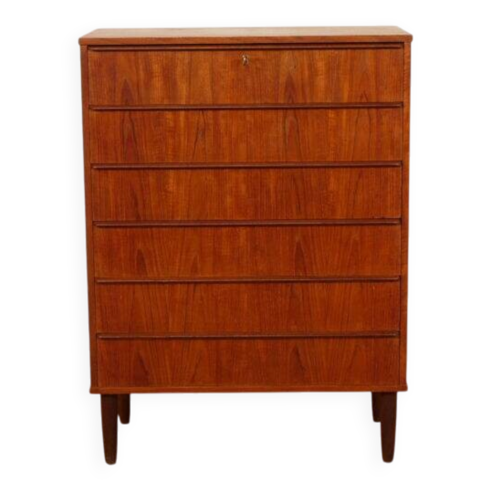 Commode danoise vintage | Teck | 6 tiroirs | 106 cm