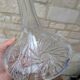 Antique cut crystal decanter with stopper.