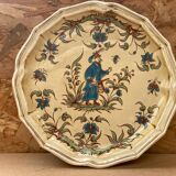 Ancienne Assiette MOUSTIERS Salins Céramique Décor Ancien Vintage #B196