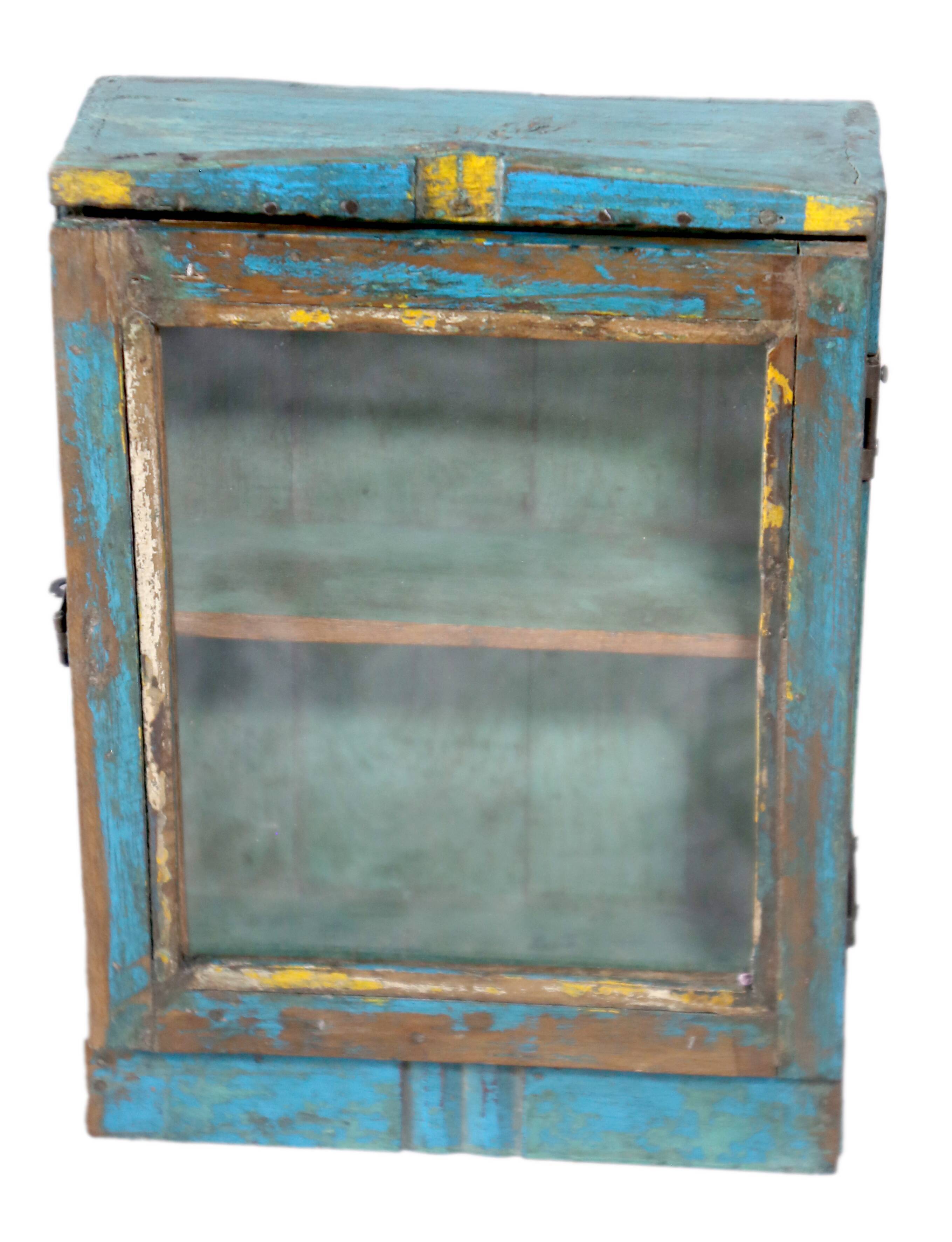 Pharmacy cabinet in ancient Burmese teak