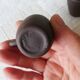 Set of three matte brown ceramic cups for dolls' play kitchen