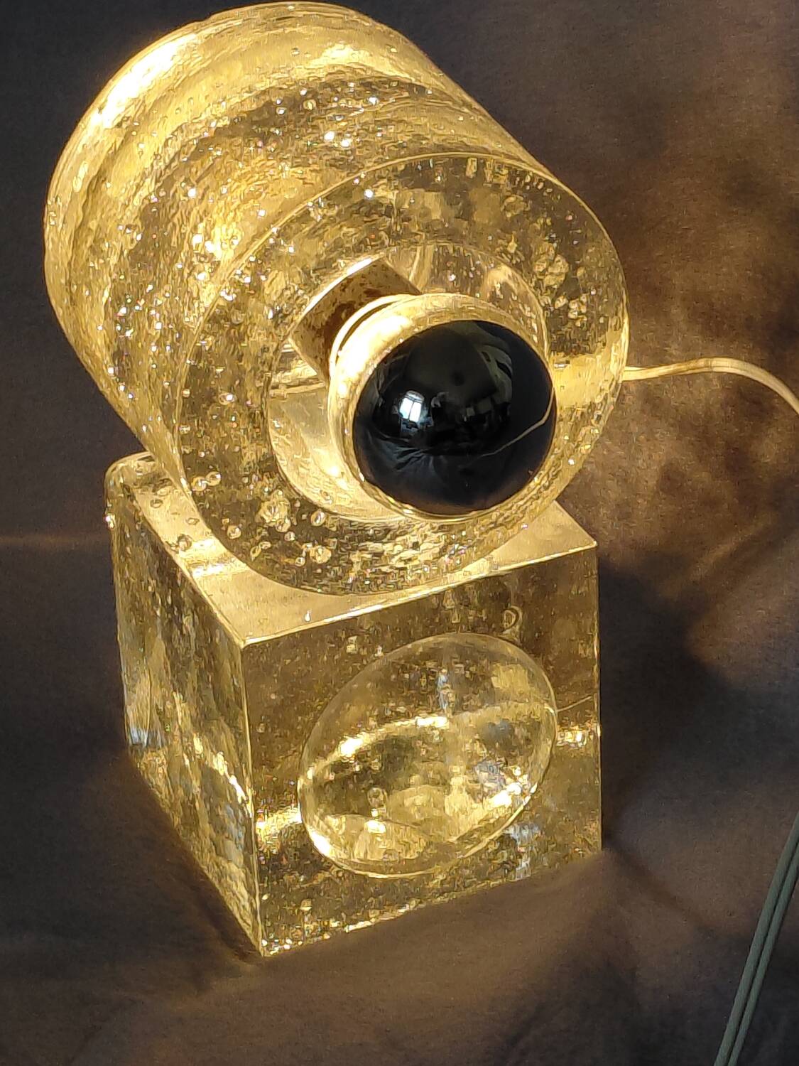 Albano Poli "ice block" table lamp