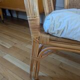Pair of rattan armchairs