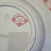Set of 6 U&C Sarreguemines Jardinière model soup plates