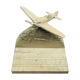 Wooden plane carved on its base, pen holder