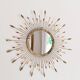 Metal sun mirror, vintage French, 44 cm