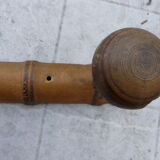 Rustic wooden coat rack turned in imitation of bamboo 1900 4 hooks