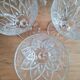 Service of 6 chiseled wine glasses