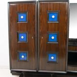 Guglielmo Ulrich Rare Mid-Century Modern Italian Walnut Bar Cabinet, 1940s