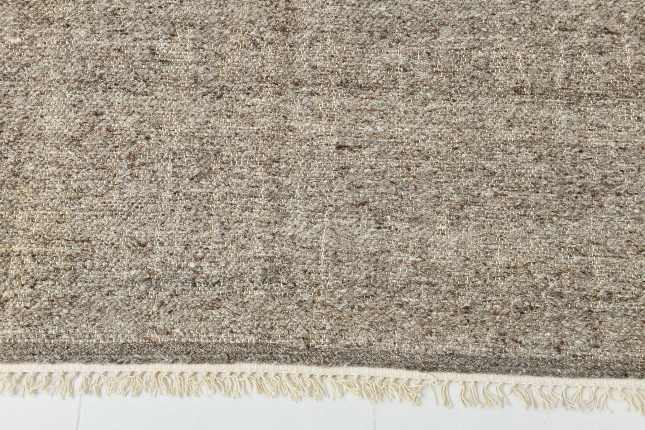 8x10 Plain Brown Turkish Vintage Kilim Rug, 255x322Cm