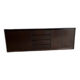 Vintage Sideboard | Minimalist Low Cabinet | Dark Wood – Elegant & Timeless