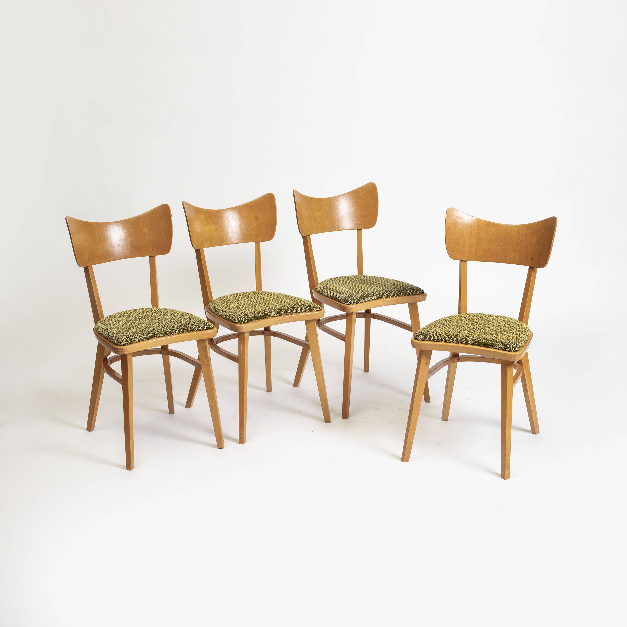 Set of 4 mid-century dining chairs from Cesky Nabytek, Czechoslovakia, 1960