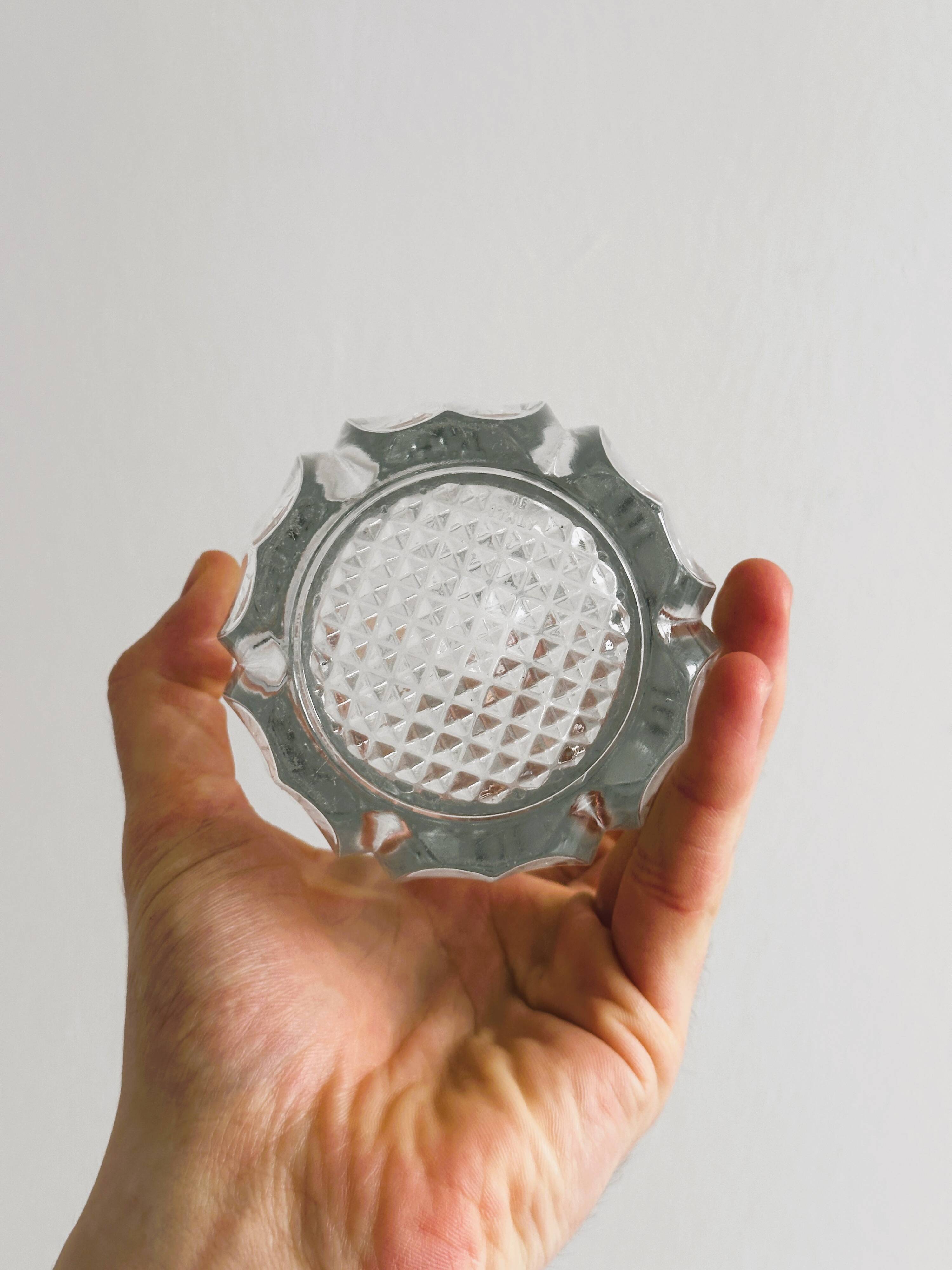 Crystal vase large flower petals.