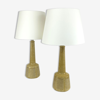 Pair of Ceramic Table Lamps Palshus, Denmark, design Esben Klint for Le Klint