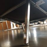 Vintage armchair in black skaï